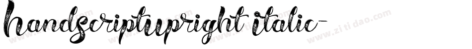 HandScriptUpright Italic字体转换